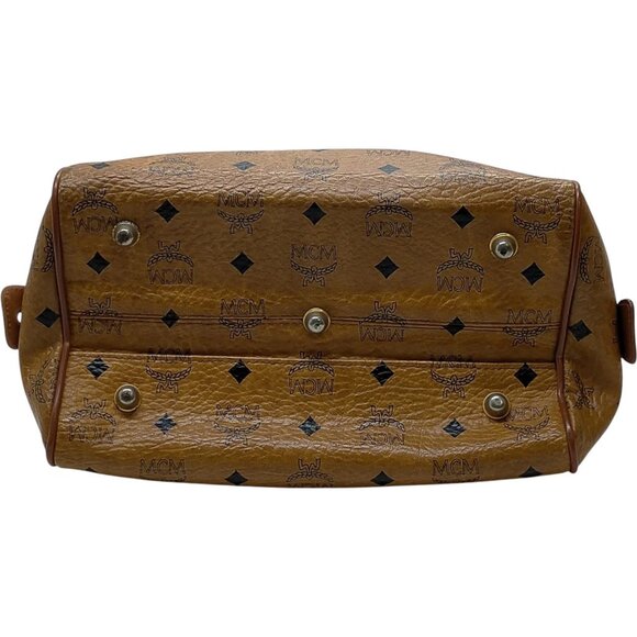 (L3) MCM Hand Bag Brown PVC - Picture 4 of 9